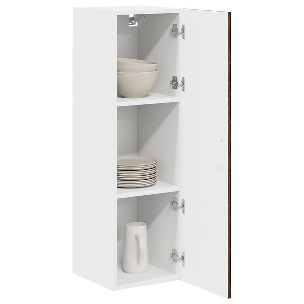 Kitchen Wall Cabinet Brown Oak 30 x 31 x 100 cm Engineered Wood